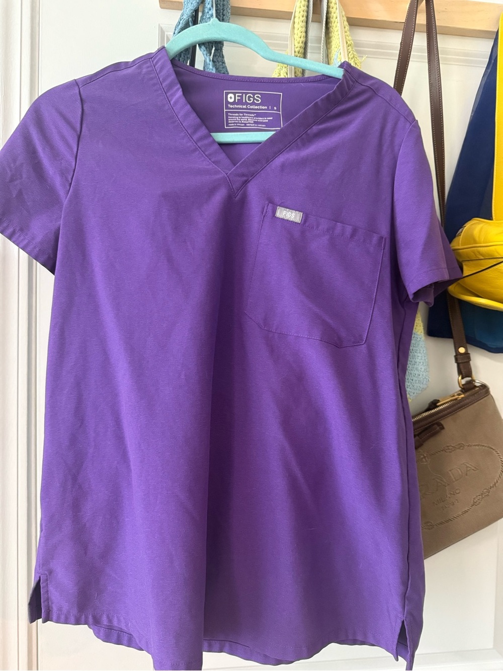 Figs  V-Neck Scrub Top & scrub pants in Purple